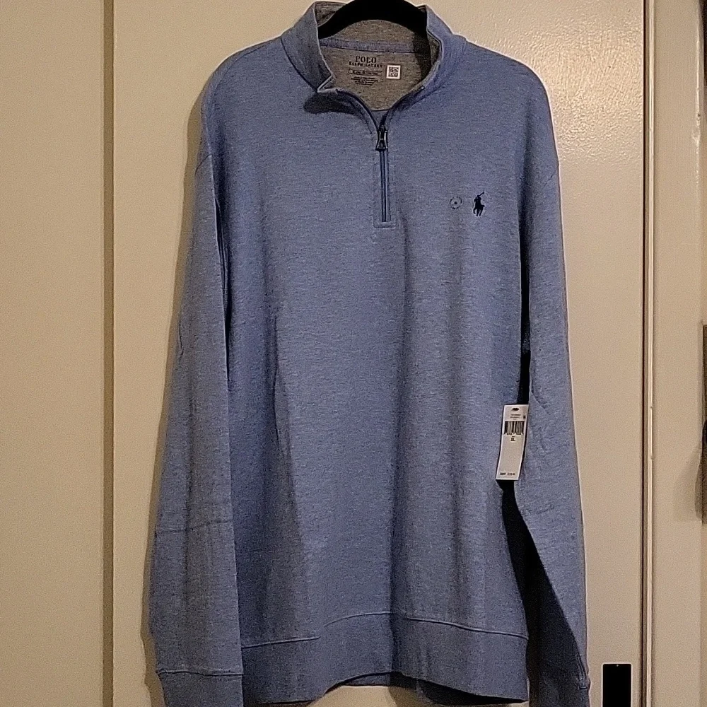 Men's Polo by Ralph Lauren Luxury Jersey Quarter-Zip Pullover (NWT) Size XL - Picture 1 of 9